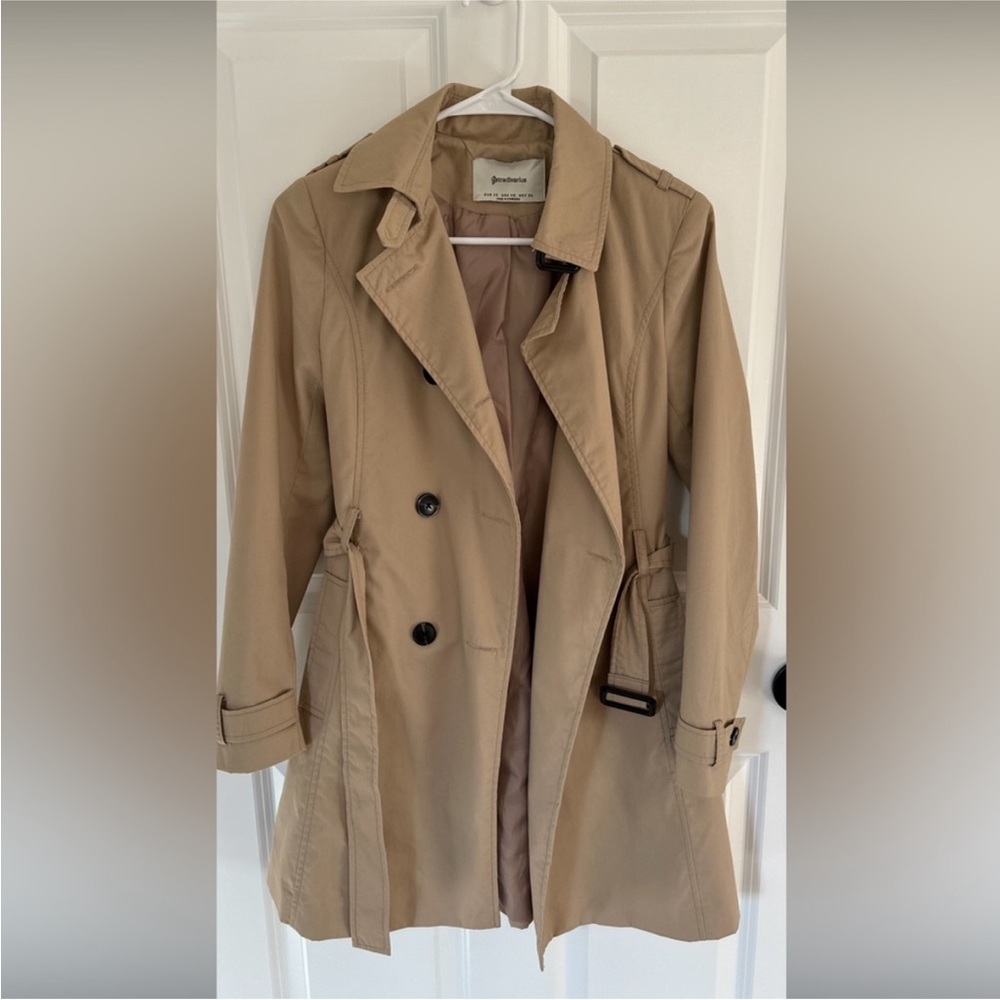 Beige Stradivarius Trench Coat